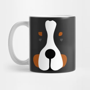 Bernese Mountain Dog Face Silhouette Mug